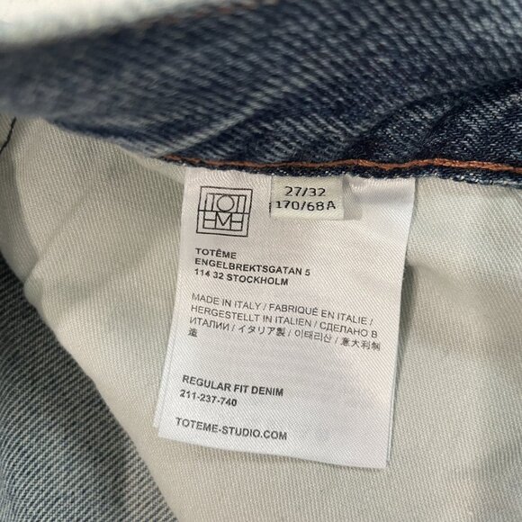 Toteme Blue Straight Leg Jeans - Picture 7 of 7